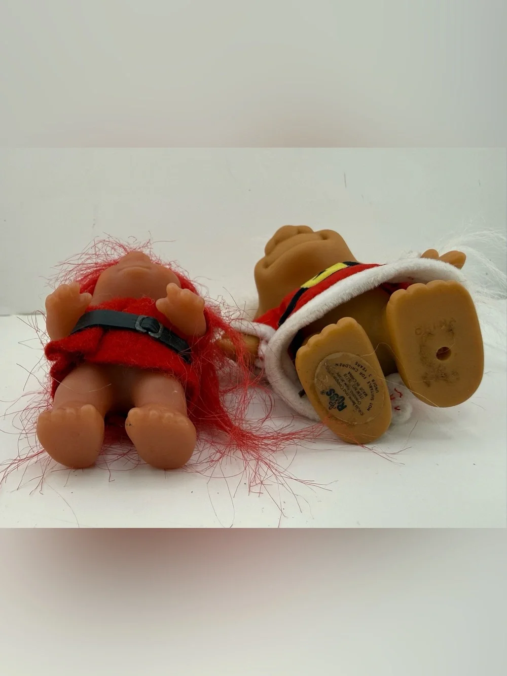 Vintage Christmas Troll Doll Lot 1985 Thomas Dam Norfin & Russ Berrie Santa